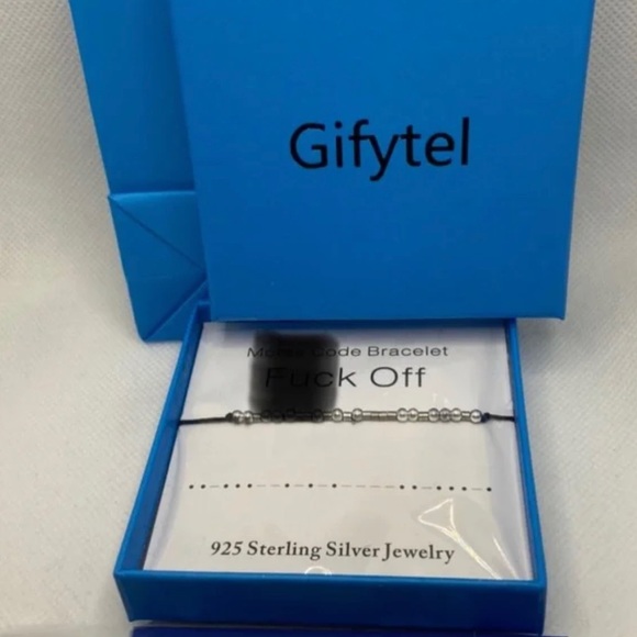 925 Silver Morse Code Bracelet - Picture 3 of 3